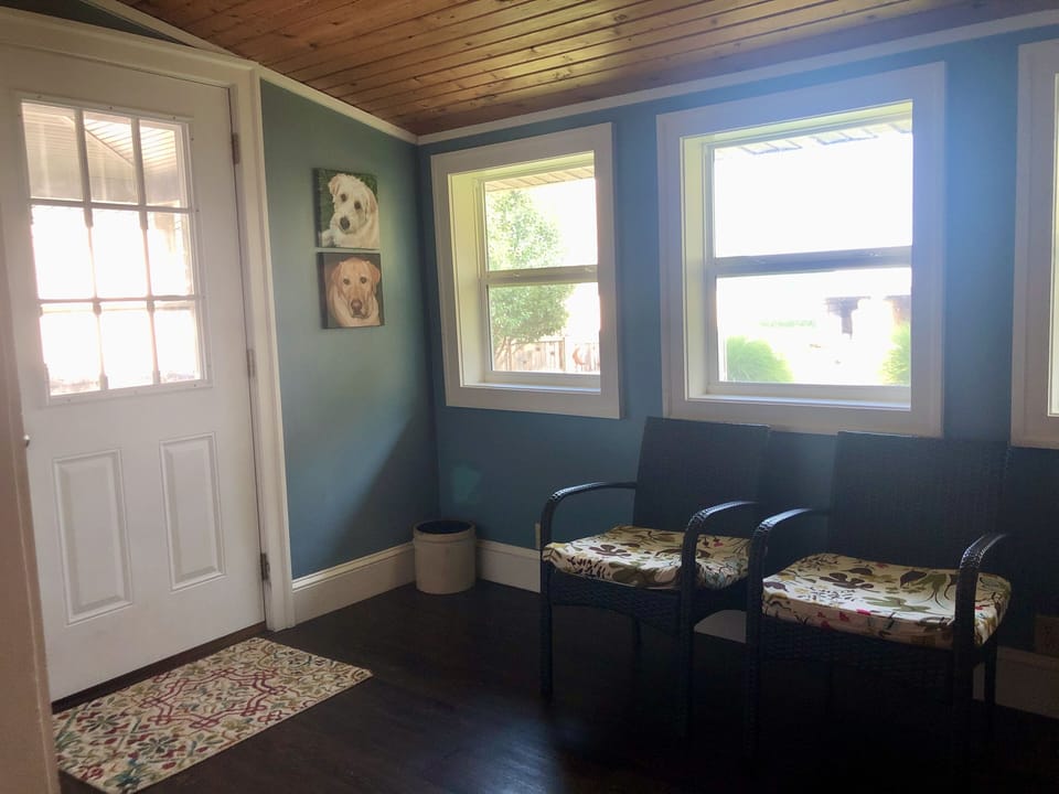 Mudroom and door to back porch