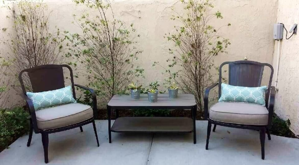 The tranquil patio offers guest a quiet place to soak up the sun. 