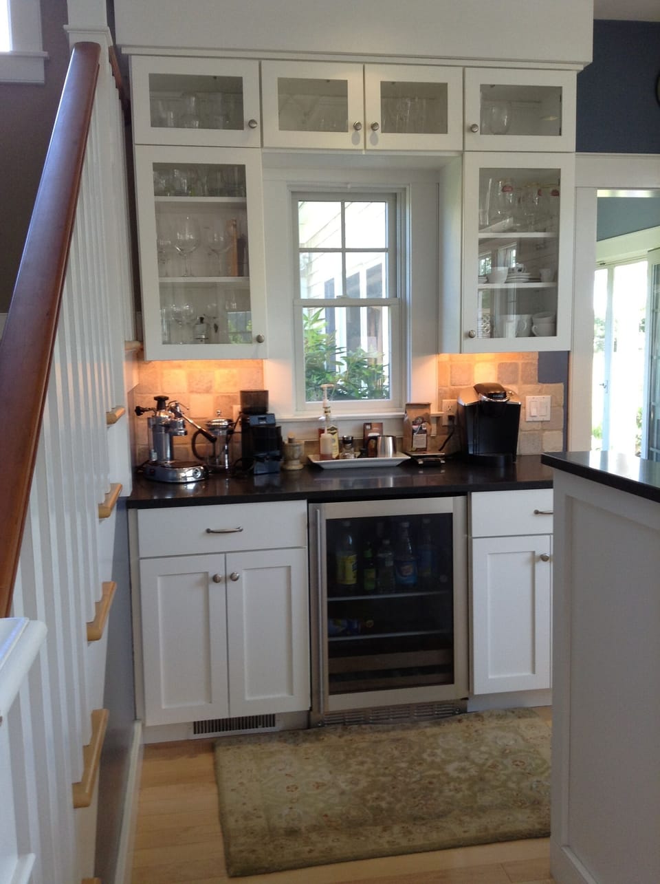 Beverage area in kitchen