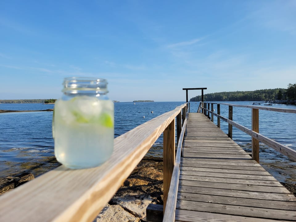 The perfect gin and tonic on your private dock