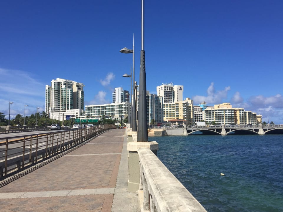Also, after crossing the Dos Hermanos bridge you will arrive to the Paseo Caribe District and the famous and oldest hotel in Puerto Rico, The Caribe Hilton - birthplace of the famous drink Piña Colada.