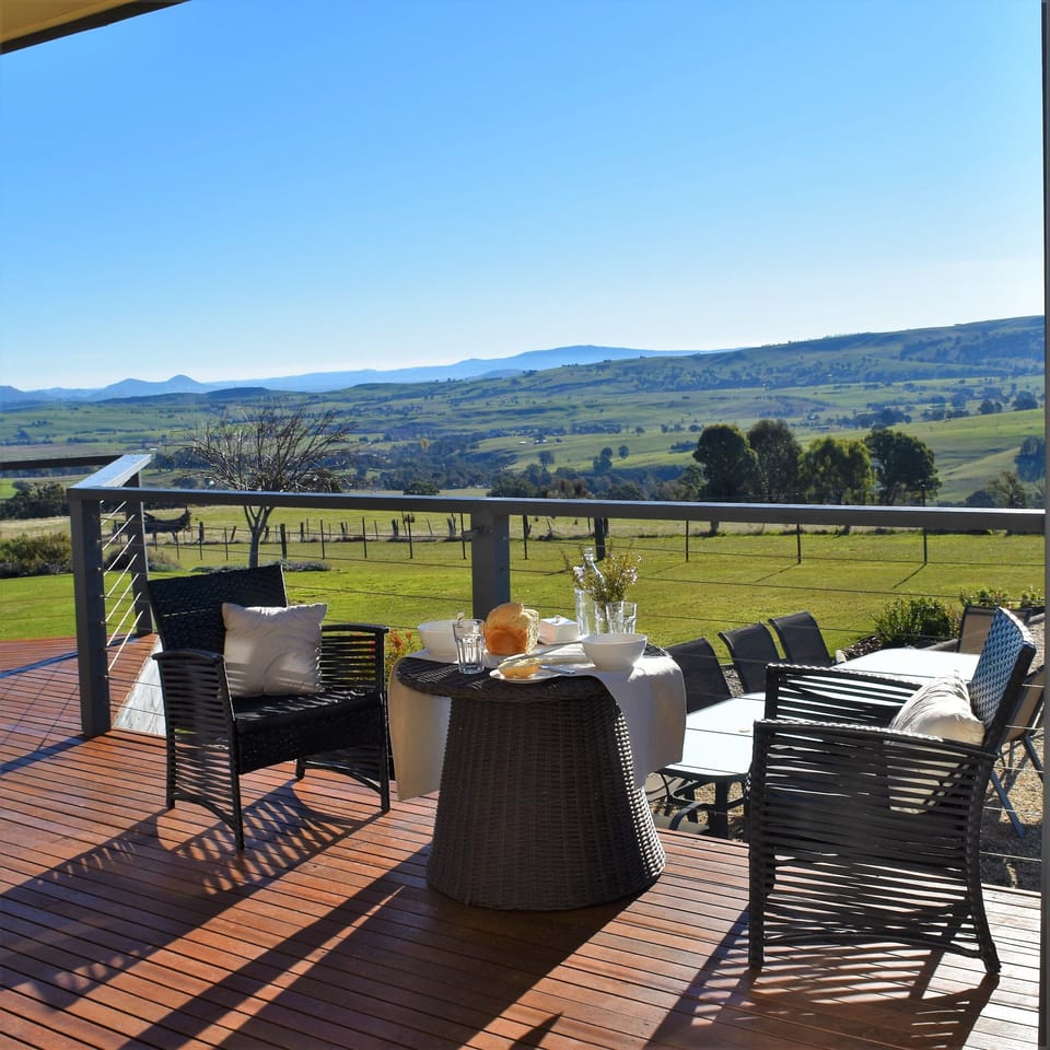 Romantic dining on the deck, stunning sunsets and champagne views.  