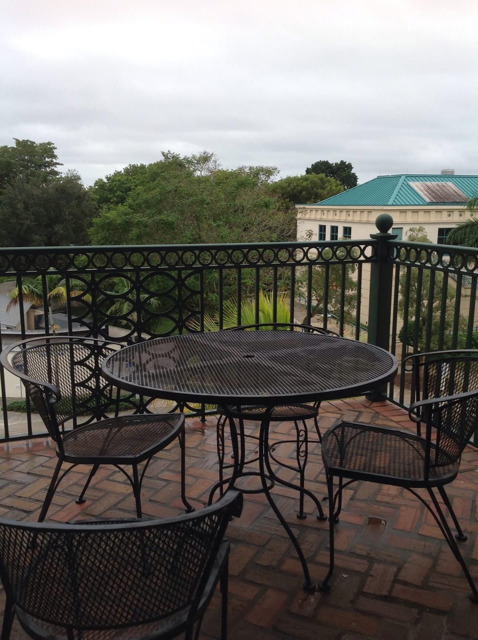 Balcony overlooking Cambier Park