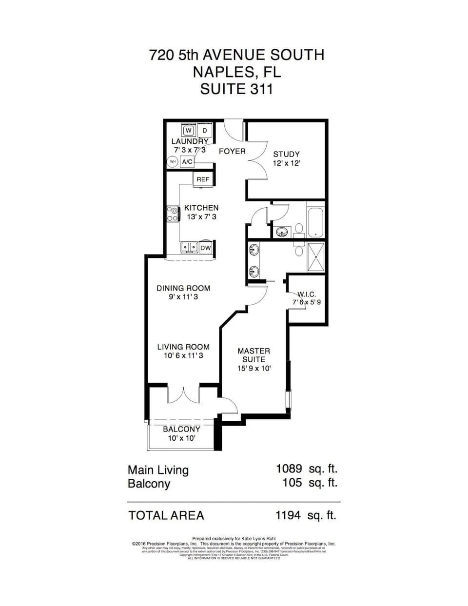 Unit 303 Floor Plan