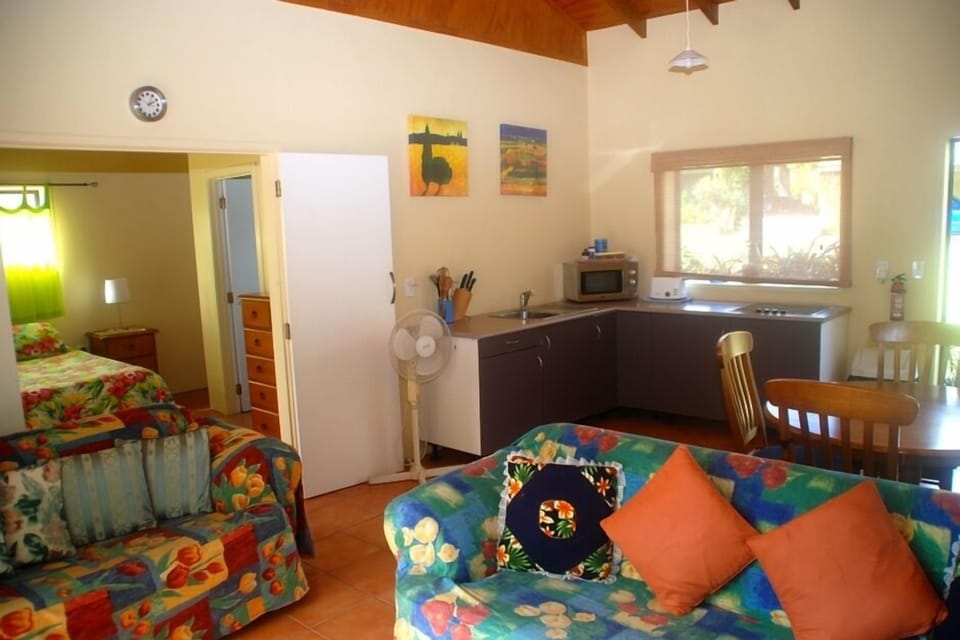 Kitchen in the background