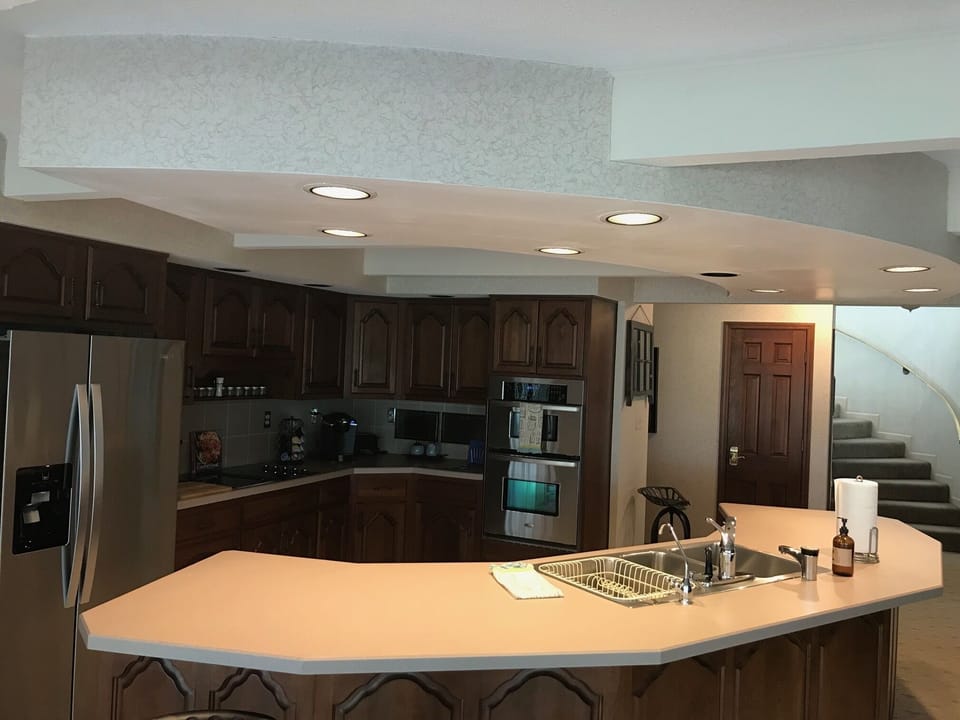 Open kitchen with newer appliances