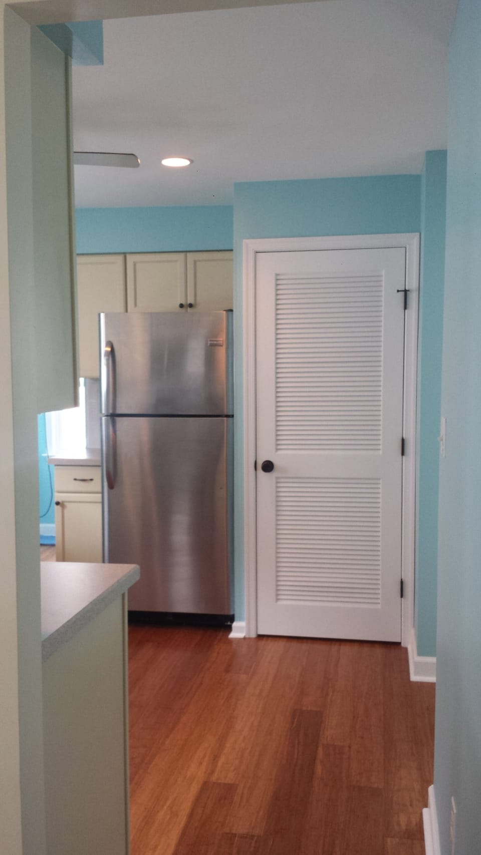 Kitchen with laundry closet