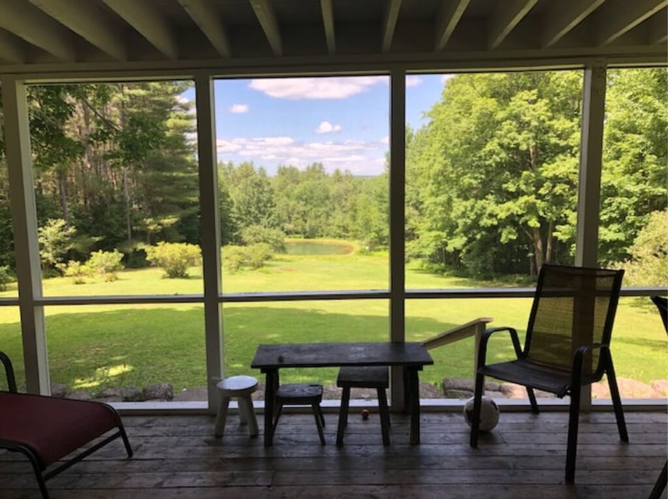 View from the screened-in porch