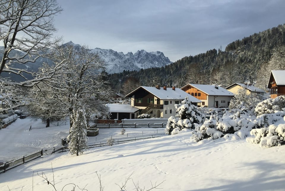 View from the terrace in the winter