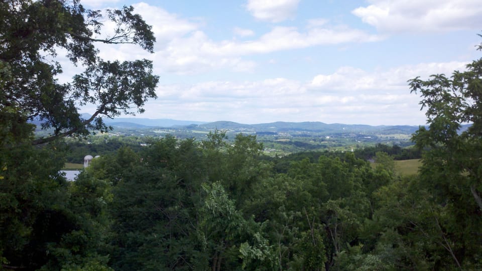 Overlooking Lexington and the Allegheny Mountains, in summer.