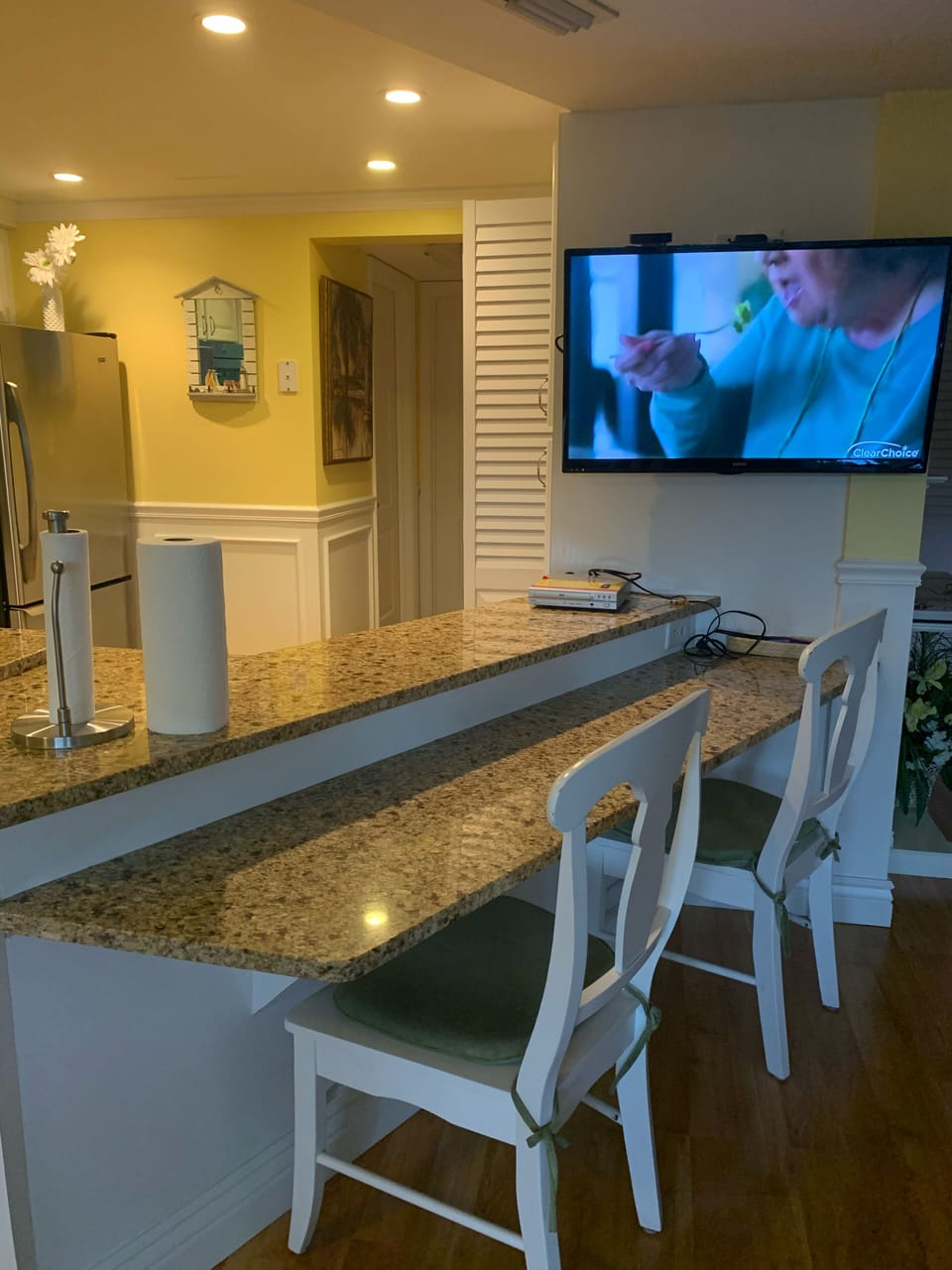 Living Room. @kitchen bar area and TV