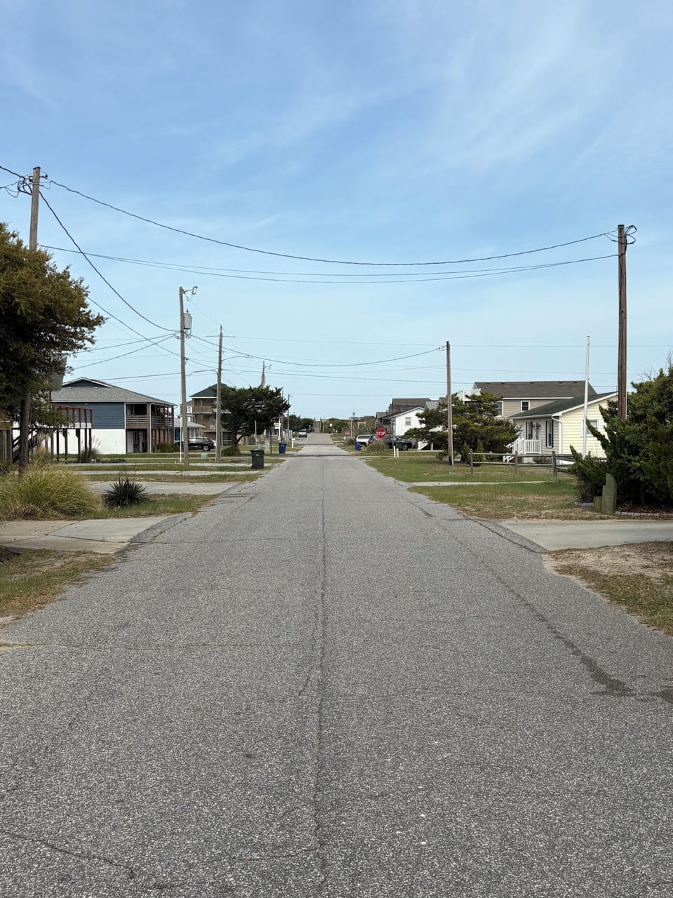 Street view looking towards the beach access. 