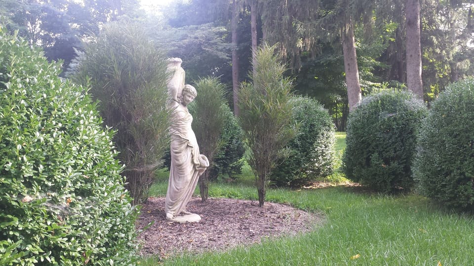 A peaceful focal point on the beautiful grounds of Kownover Farmstead.