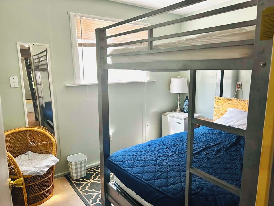 Ground level 2nd bedroom with full size bunks suitable for adults/kids