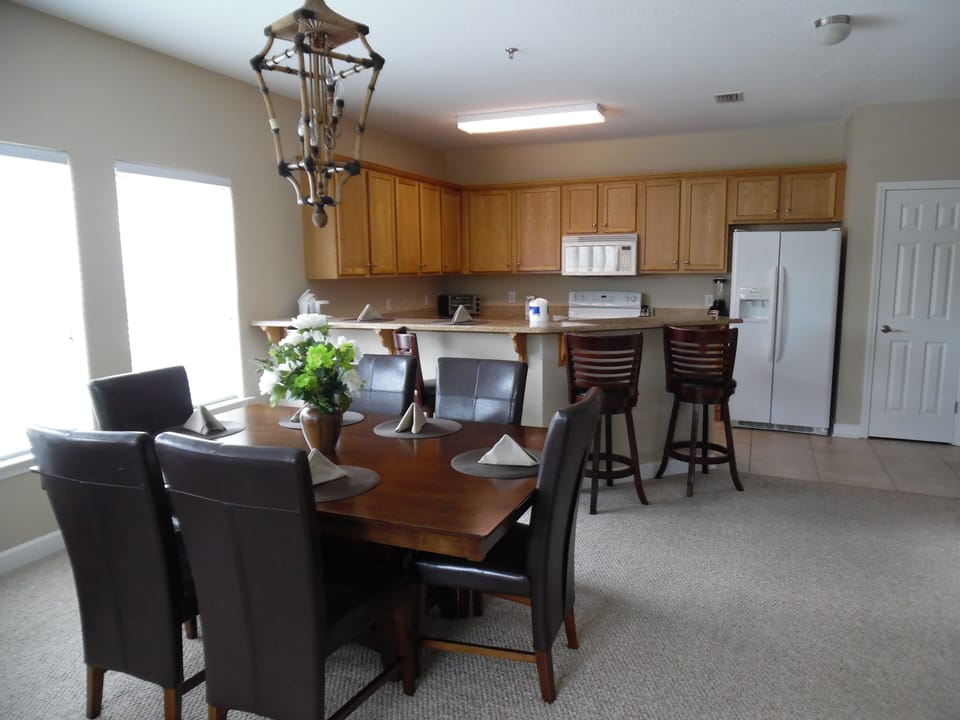 Dining room/ Kitchen
Typical 3 BR unit-All units are furnished similarly