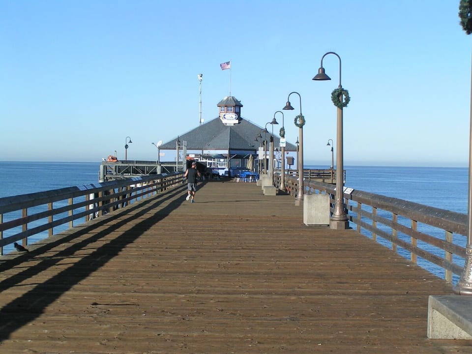 The pier is a few blocks away.  