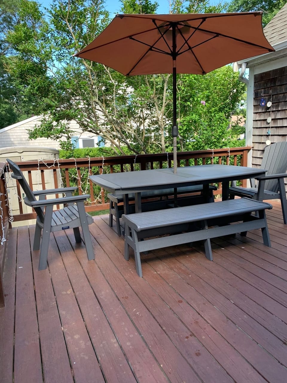Rear Deck and Deck Furniture