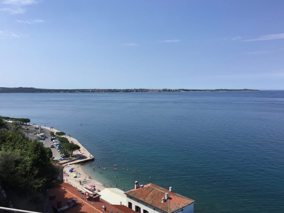 View of the nearby beach from our garden