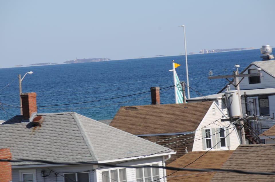 Yes, that is the Isle of Shoals, take a boat ride and visit, you will love it