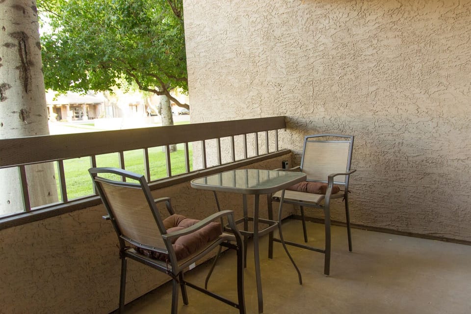 Back Patio of guest room and kitchen