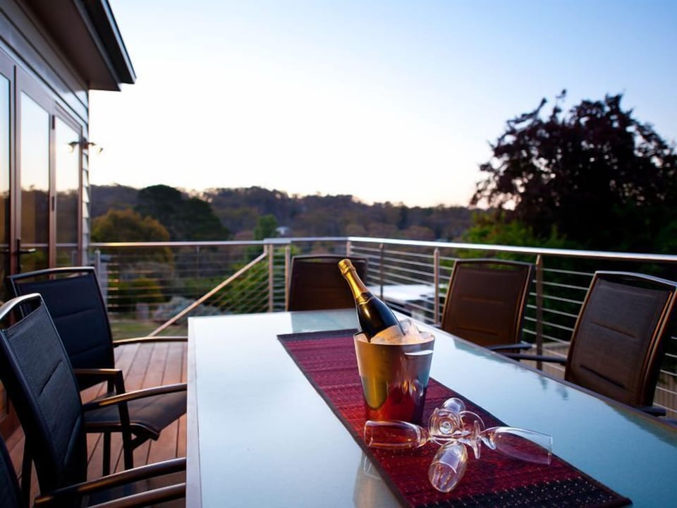 Champagne on the balcony