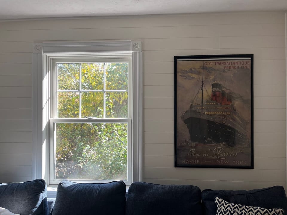 Living room accent wall, 1st floor