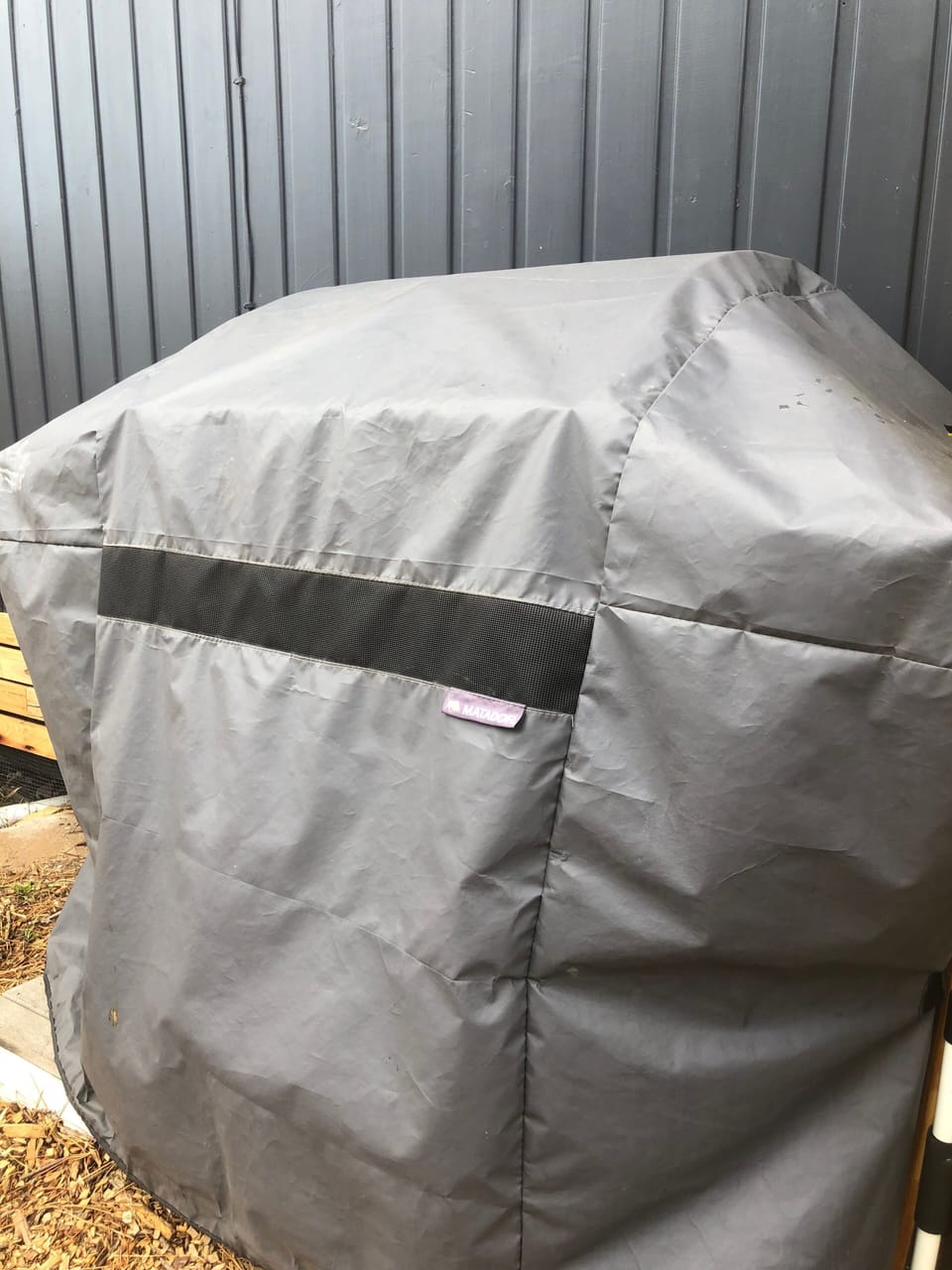 A five burner Matador Hooded BBQ lives here.