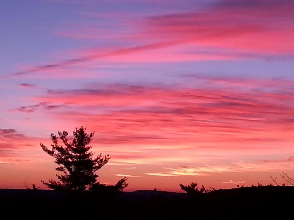 Sunrise at the Split Rock Observation Deck which is just a short hike away