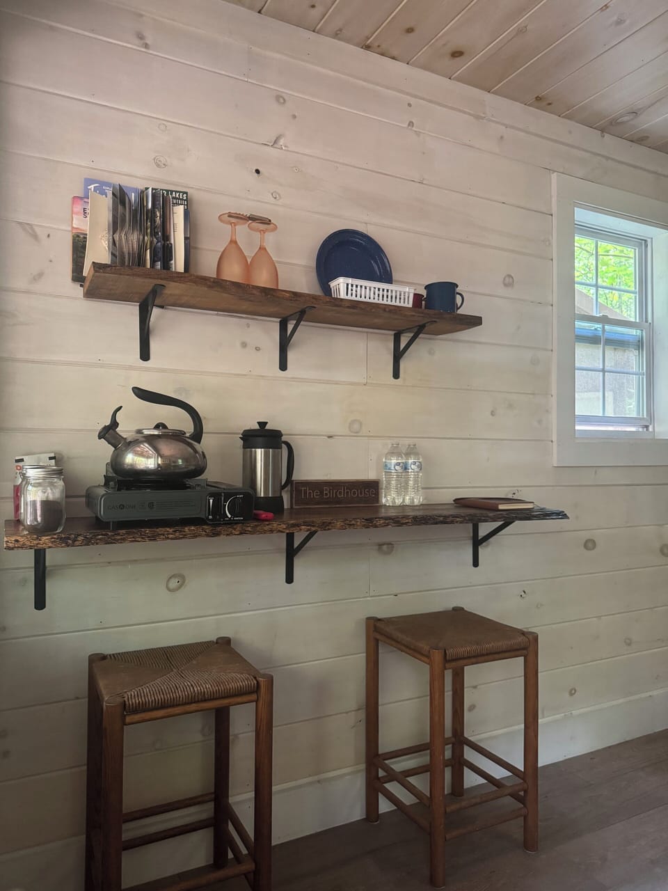 Coffee Bar.  Set for two.