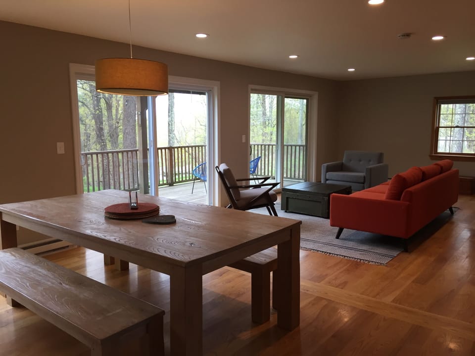 dining/living area/deck