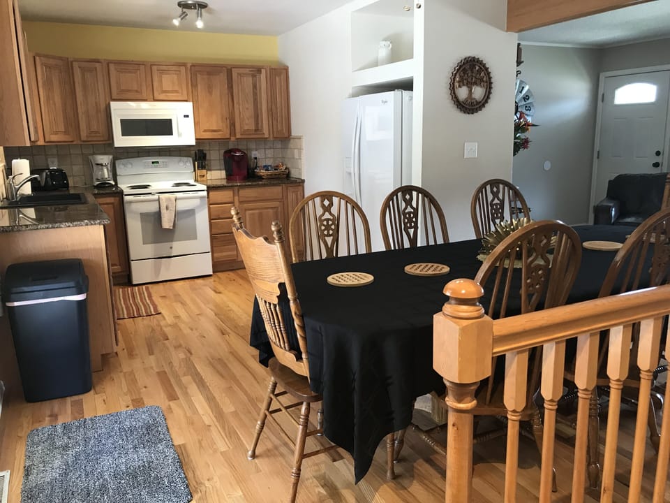 Dining area and kitchen