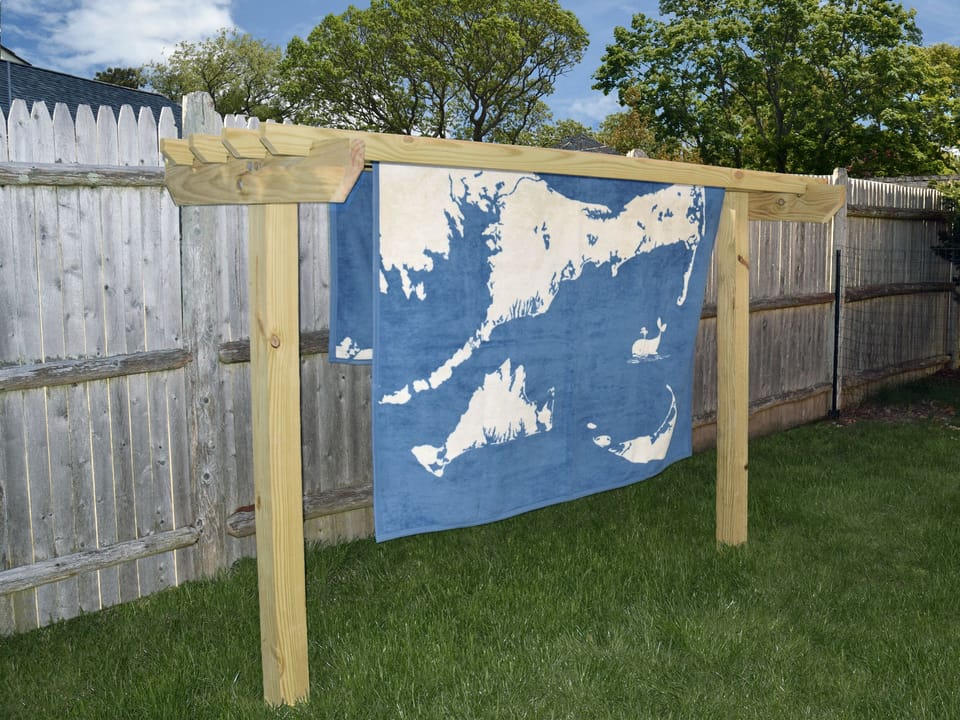 We provide beach blanket, beach towels, and a clothesline for drying them