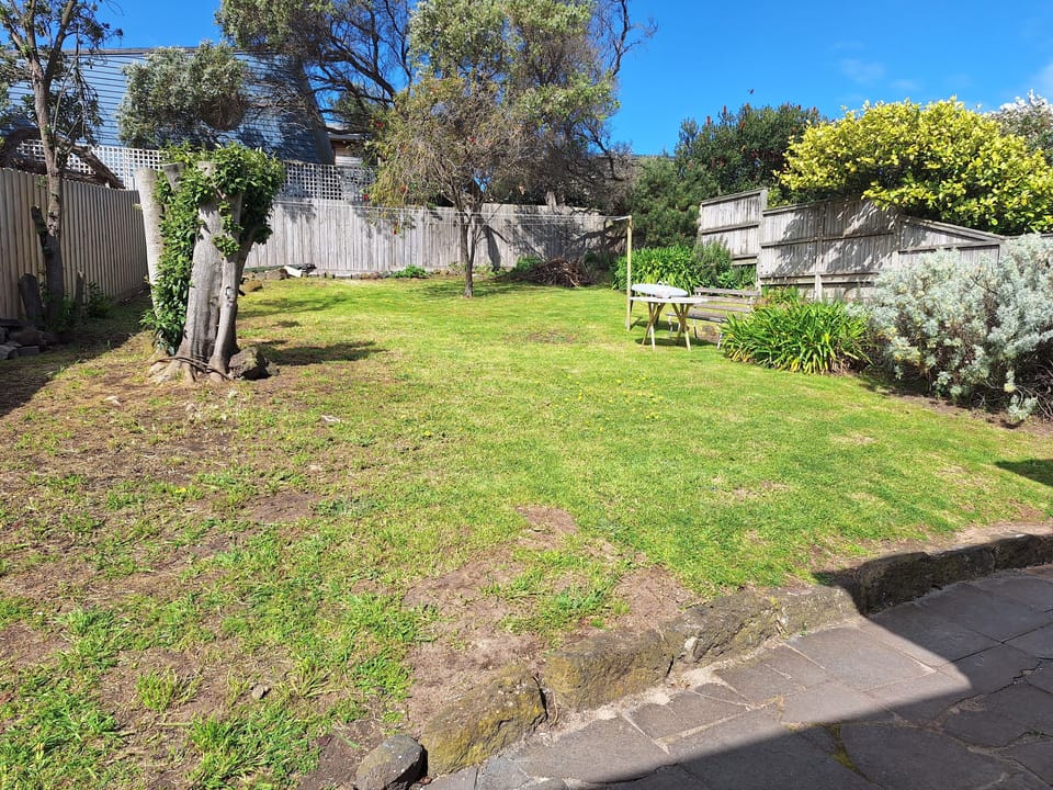Back yard of Moyne Cottage