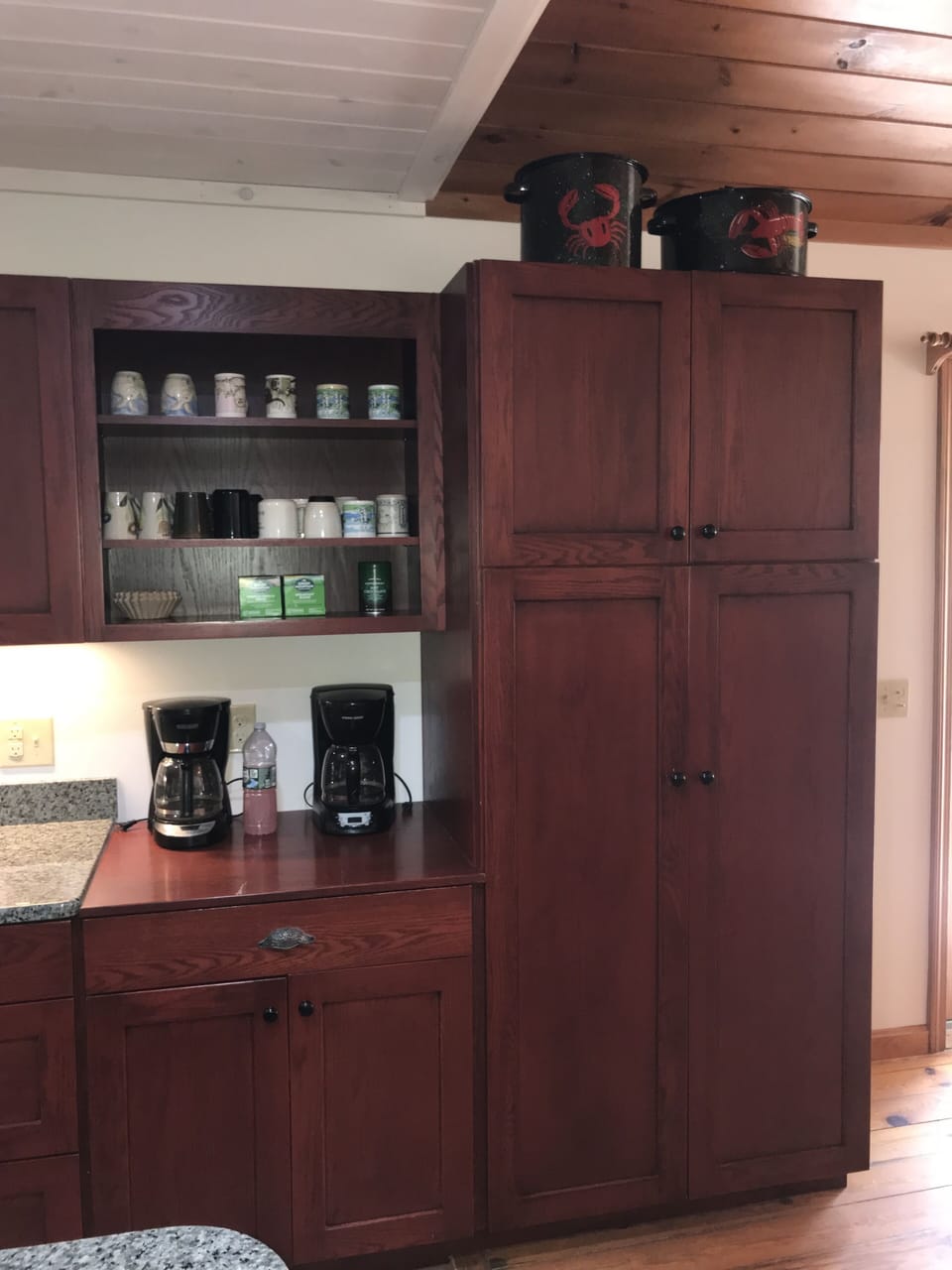 Coffee station and Pantry unit.
