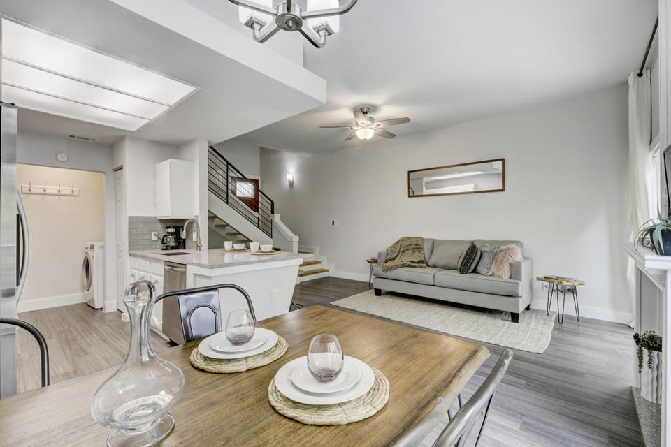 View of dining room to living room 