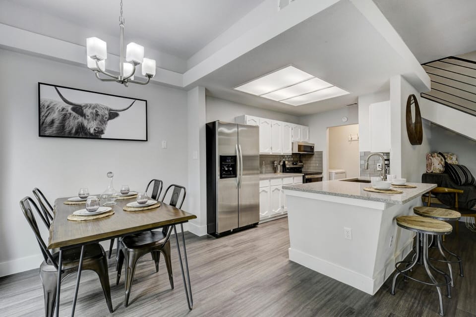 Dining room and kitchen