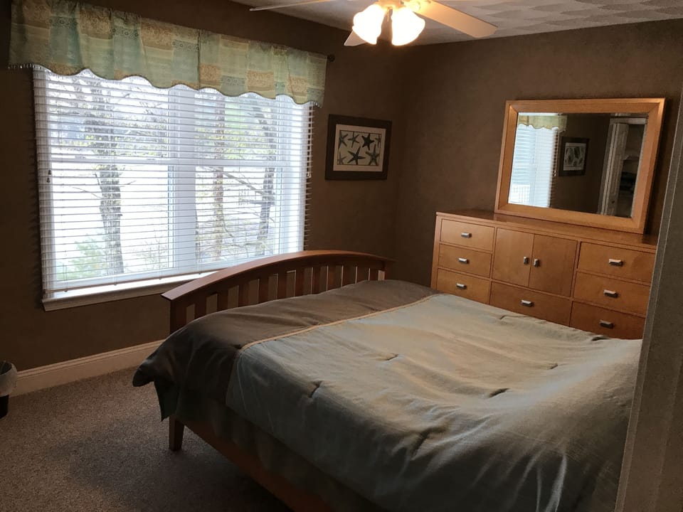 Bedroom one has a great view