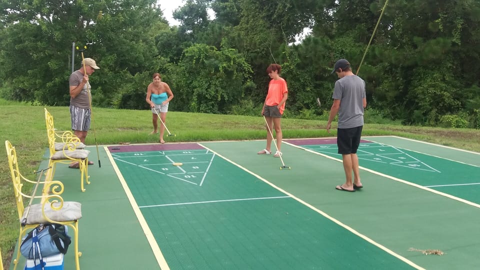 2 shuffleboard courts. Free equipment hire from the clubhouse