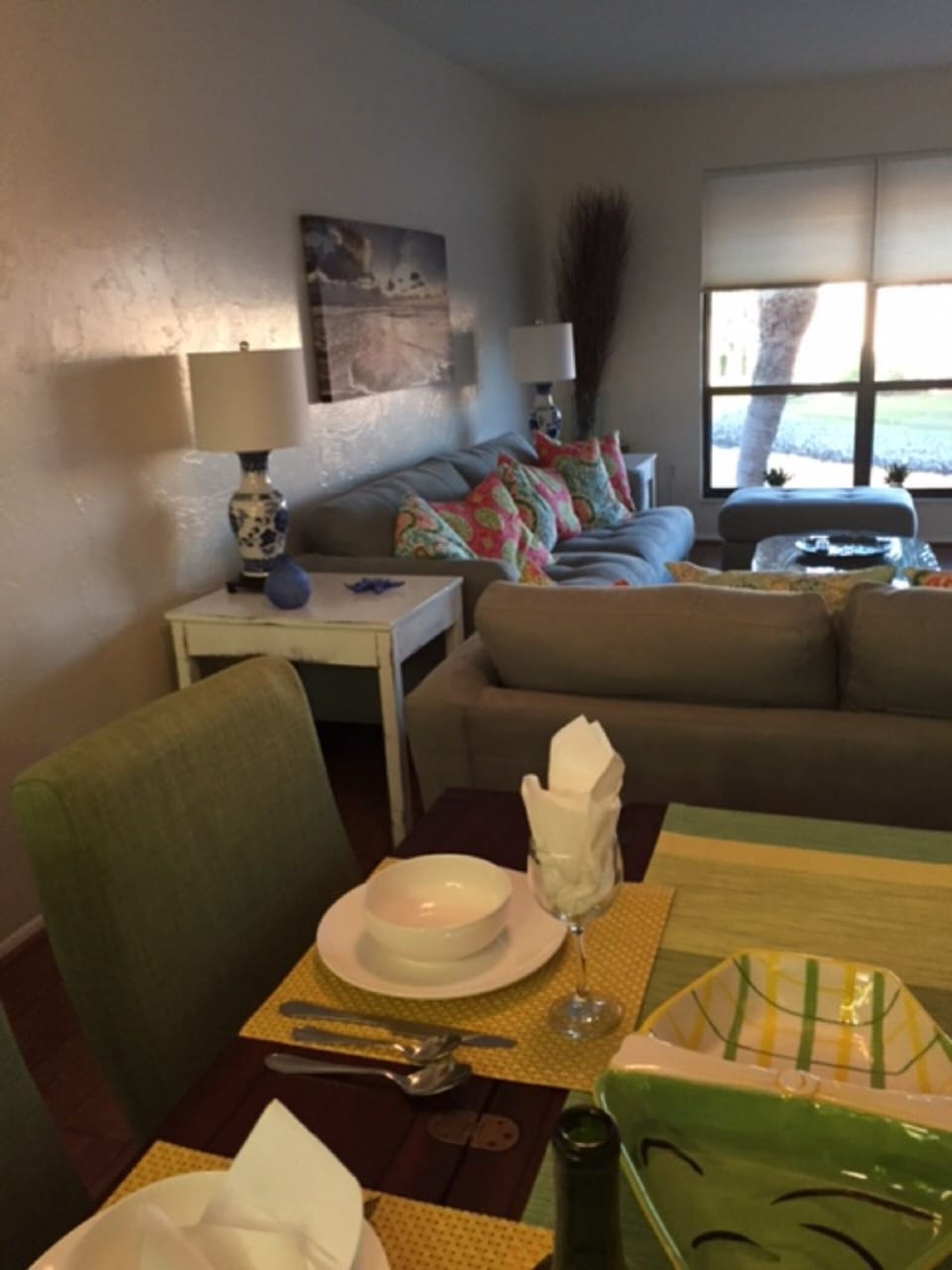 All new kitchen plates and flatware. 