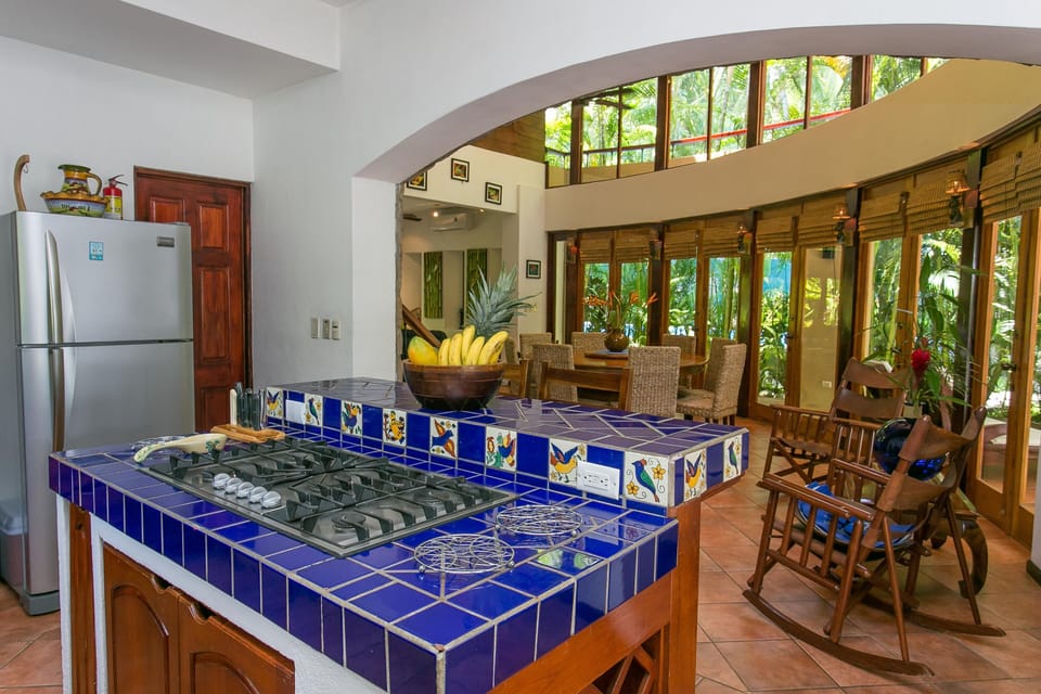 Kitchen tiles imported from Mexico, stunning!!