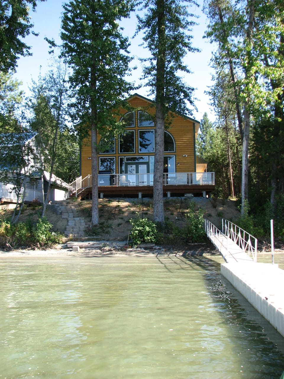 view from the dock, the house is now painted dark brown. Taken in Oct. 2013