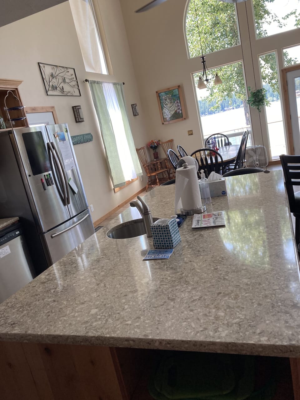The kitchen island. 