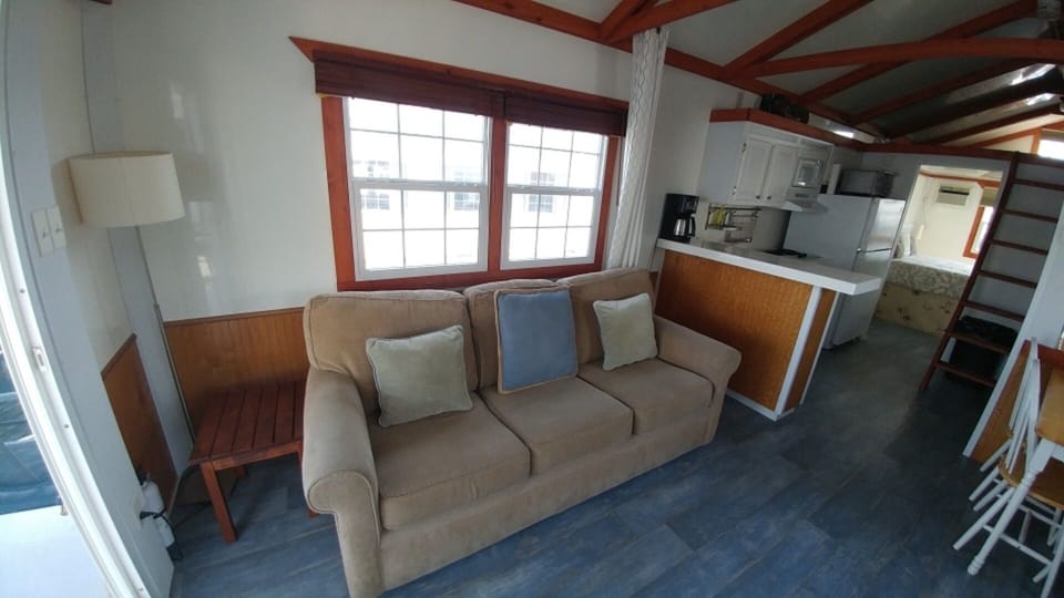 Living area with queen size sleep sofa
