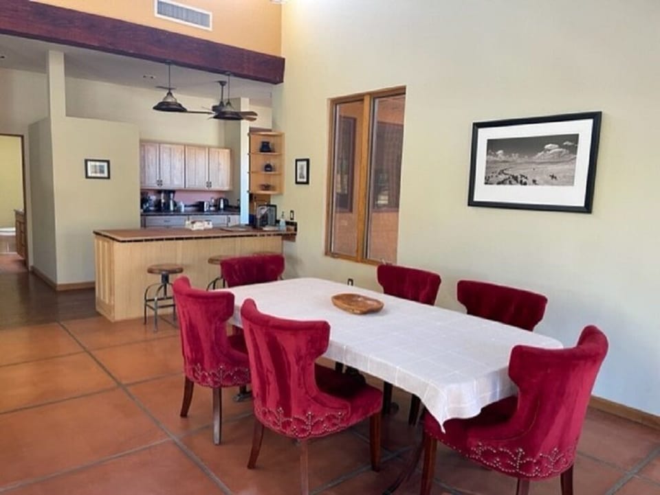 Dining and kitchen bar seating