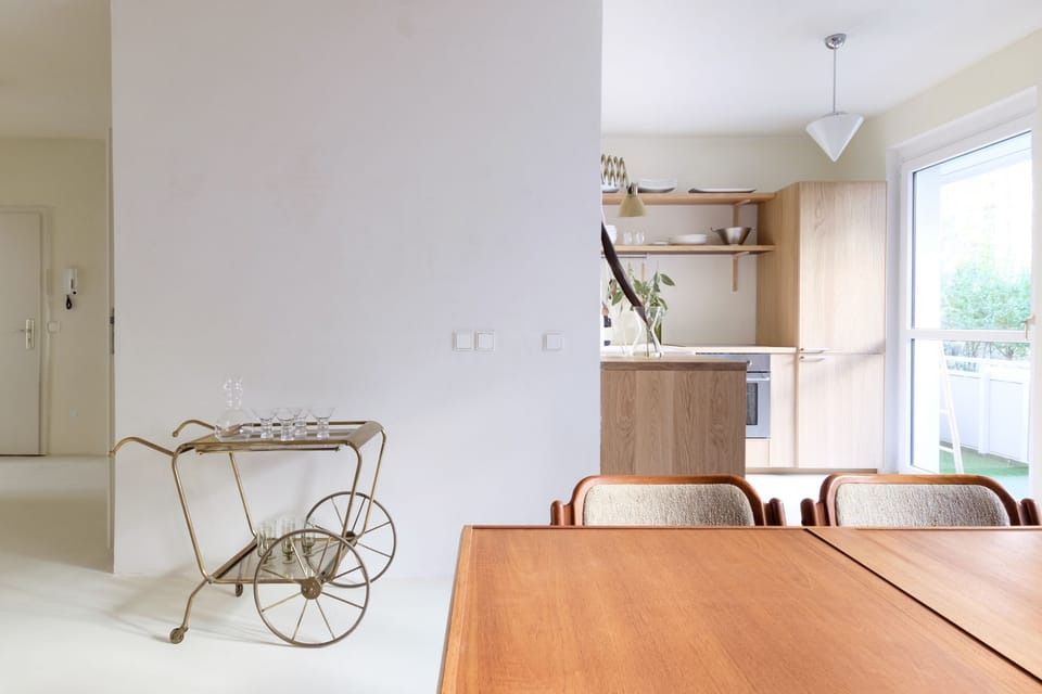 Dining area and kitchen