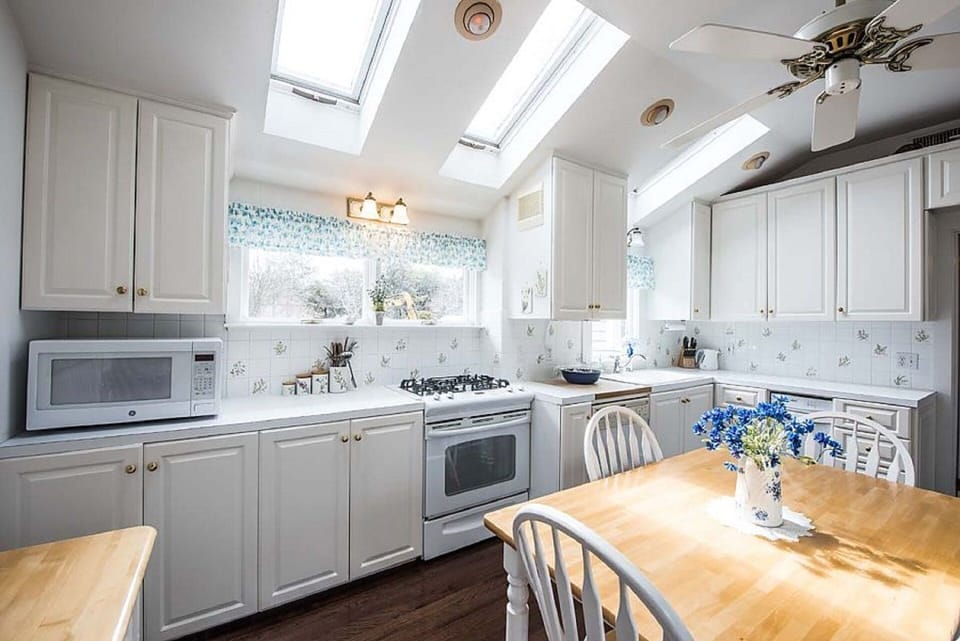 Bright and airy kitchen with all the tools for the best chefs.