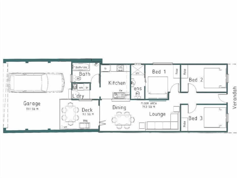 Plan Layout of the Petite Chalet