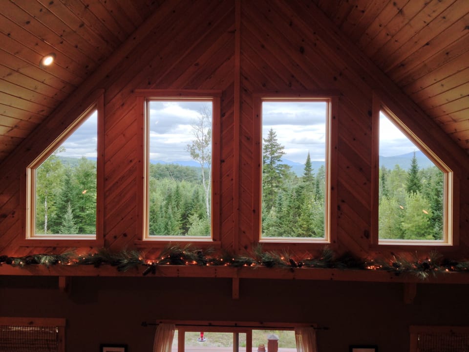 Large windows provide lots of natural light and spectacular views