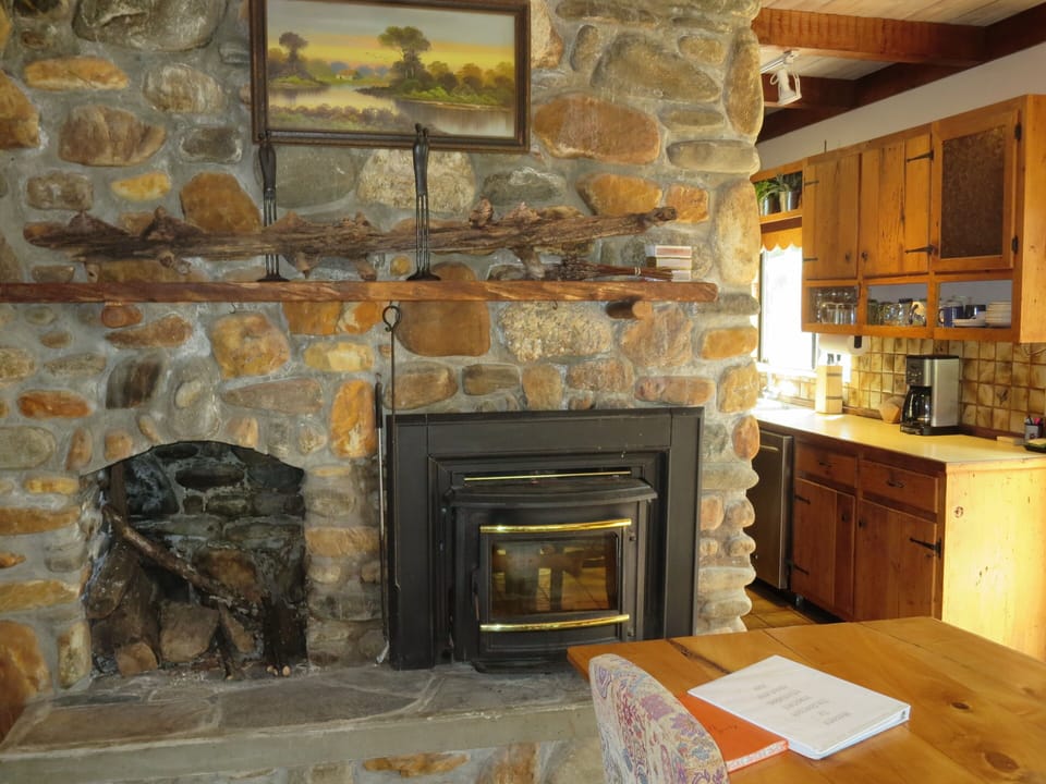Wood fireplace for those cold nights