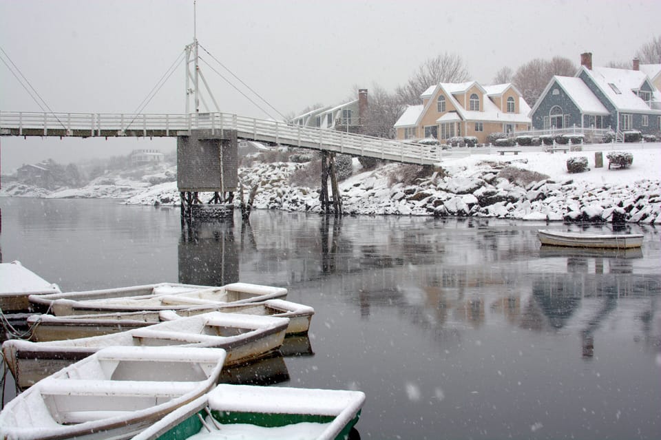 Perkins Cove bridge January 2015